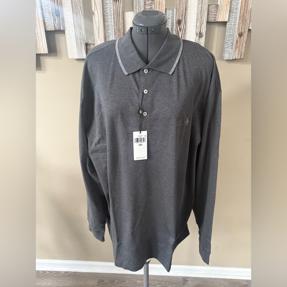 Polo Ralph Lauren Men Long Sleeve Polo Size 2XB NWT